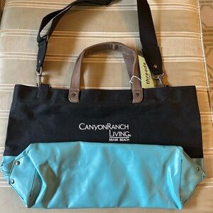Black and Blue Tote Bag